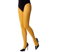 NOQ Medias de un solo color para mujer 40 Denier medias de color casual medias sensuales con pie semitransparente Mireille, amarillo curry, XXL