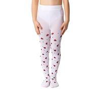 NOQ Medias delgadas para niños con bonito estampado para niñas, estampadas 40 DEN para la escuela, ceremonia de baile, casual, 128-134