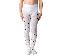 NOQ Medias estampadas para niñas pantimedias estampados calcetines por encima de la rodilla para escuela de baile 40 den, Gosia Bianco 4-5 años (104-110)