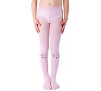 NOQ Medias estampadas para niñas pantimedias estampados calcetines por encima de la rodilla para escuela de baile 40 den, Fifi Cotton Candy 6-7 años (116-122)