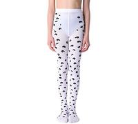 NOQ Medias estampadas para niñas pantimedias estampados calcetines por encima de la rodilla para escuela de baile 40 den, Sierra Bianco 6-7 años (116-122)