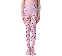 NOQ Medias estampadas para niñas pantimedias estampados calcetines por encima de la rodilla para escuela de baile 40 den, Sierra Cotton Candy 6-7 años (116-122)