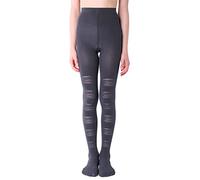 NOQ Medias estampadas para niñas pantimedias estampados calcetines por encima de la rodilla para escuela de baile 40 den, Extravert Grafit 10-11 años (140-146)