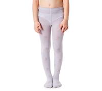 NOQ Medias para niñas con efecto 3D, patrón liso, para baile, gimnasia, pantyhose escolar, atuendo elegante, pequeña princesa, 6-7 años