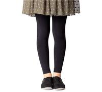 NOQ Medias sin pies para niñas, mallas de longitud completa, falda larga hasta el tobillo, vestido tipo túnica, baile escolar, Ballet, microfibra opaca, Nero 10/11 años (140/146 cm)