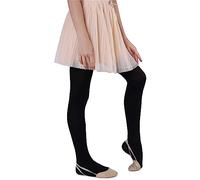 NOQ NOQMedias de Microfibra para Niñas 60 DEN Suaves Cálidas Cómodas Opacas para Niños Pequeños Medias Informales Celebraciones Escuela de Ballet Un Par Mary, Nero 104-110