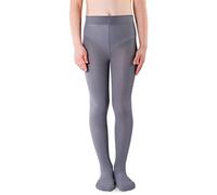 NOQ Pantimedias finas para niños con estampado bonito para niñas, 40 DEN, ceremonia de baile escolar casual, Zojka Grey, 122-128