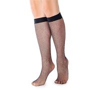 NOQ Ramona - Calcetines de malla para mujer, sin presión, color negro y beige, negro, Talla única