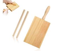 Ñoquis de Madera, Tableros de Pelado de Ñoquis con 2 Palitos Madera, Tabla de Pasta, Tabla de Ñoquis de Madera para Hacer Pasta
