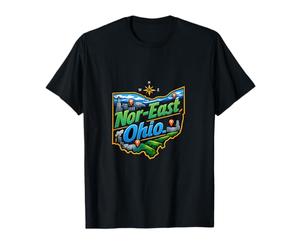 Nor-East Ohio City State Pride Map Marker Brújula Camiseta