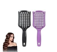 Norajane detangling brush, cepillo de estilo rizado actualizado, cepillo de sauce norajane, cepillo de melena transpirable y suave, cepillo de pelo detangling femenino (Negro+Morado)