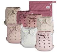 Nora's Nursery Cubrepañales de tela, lavable y reutilizable con cierre a presión, funda de pañal de tela para insertos de pañales de tela preplegados, planos o ajustados, bolsa húmeda incluida