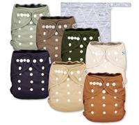 Nora's Nursery Funda para pañales de tela, lavable, reutilizable, con cierre a presión, funda para pañales de tela para pañales de tela preplegados, planos o ajustados, bolsa húmeda incluida, Down to