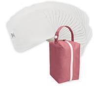 Nora's Nursery Toallitas reutilizables para bebé, 100 % algodón, suaves, absorbentes, toallas faciales para recién nacidos, 20 toallitas con 1 vaina impermeable para madres en movimiento, ideal para