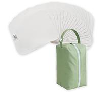 Nora's Nursery Toallitas reutilizables para bebé, 100% algodón, toallas faciales, manoplas para bebés recién nacidos, 20 toallitas y estuche impermeable, ideal para pieles sensibles