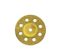 NORAZE 10 Uds 22mm 25mm 30mm Mini Hoja de Sierra de Diamante Hoja de Corte de Oro abrasivos Accesorios de Herramientas rotativas (Color : Gold, Size : 20)