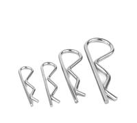 NORAZE M1.2 M1.5 M1.8 M2 M2.5 M3 M3.5 M4 M5 M6 Resorte Tipo R Pasador de chaveta 304 Clips de retención de Acero Inoxidable Pin en Forma de R for Coche (Color : Silver, Size : M1.2x25 (20pcs))
