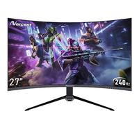 Norcent Monitor Curvado para Juegos FHD VA de 27 Pulgadas con Luces arcoíris, frecuencia de actualización de 240 Hz, Pantalla de Cuidado Ocular 1080P, Compatible con FreeSync G-Sync, DisplayPort de 1