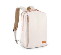 Nordace Siena - Mochila para ordenador portátil de 15,6 pulgadas para hombre y mujer, puerto de carga USB, impermeable, para uso diario, viajes o trabajo, Beige, 19L