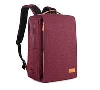 Nordace Siena - Mochila para ordenador portátil de 15,6 pulgadas para hombre y mujer, puerto de carga USB, impermeable, para uso diario, viajes o trabajo, Rojo -, 19L