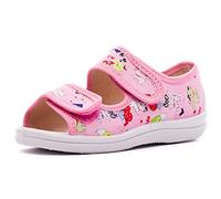 Nordan 129050 Zapatillas niño y zapatillas niña de tela suave - Zapatillas casa y exterior cómodas, antideslizantes y transpirables para bebés y niños. (rosa 9499, 22)