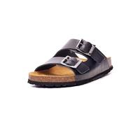 Nordan Mules Planas Mujer - Piel Natural Suave - Sandalias Abiertas sin Tacón para Caminar Cómoda en Verano - Talla 36-45 02010.schwarz 0501, 43