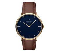 Nordgreen Native Brown Leather 40mm Gold Case Watch