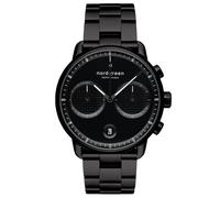 Nordgreen Pioneer Negro Acero inoxidable 42mm Negro Caso Reloj, pulsera