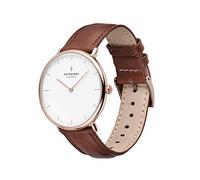 Nordgreen Reloj de diseño escandinavo - analógico de Cuarzo, Plata/Oro, Correas Intercambiables de Cuero/Malla, Elegante Reloj de Pulsera, Unisex, Resistente al Agua, Moderno, Modelo Native