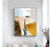 Nordic Abstract Watercolor Geometric Art Canvas Painting Printing for Living Room Modern Home Wall Art Decoration(40x60cm/Frameless)