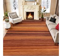 Nordic - Alfombra minimalista de 140 x 200 cm, de franela suave, antideslizante, para salas de estar, entradas, tablones de madera degradada, rayas verticales, para dormitorio, sala de juegos, color