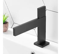 Nordic Bathroom Full Copper Basin Waterfall Faucet Hot and Cold washbasin Sink Sink Under The Sink Toilet Pole, Black