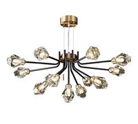 Nordic Copper Foyer G9 Crystal Pendant Chandelier Lighting Living Room Branch Led Lamps Fixtures (Size 5 Light D53cm)