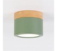 Nordic Creative Foco pequeño de madera maciza, 5W Downlight montado en la pared, Porche Balcón Pasillo Lámpara de techo Instalación en superficie Luz de techo LED, gris, verde, blanco Interesting