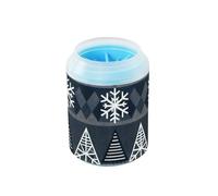 Nordic Deer and Squirrel Striped Pattern Reutilizable Pet Foot Cleaner with Silicone Brush Soft Pets Supplies and Accessories for Small & Medium Dogs