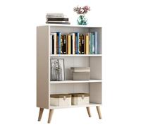 Nordic - Estantería de suelo simple para dormitorio y almacenamiento en el hogar, estantería pequeña para estudiantes, color blanco, estantes para libros
