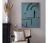 Nordic Geometric Canvas Painting Wall Art Abstract Minimalist Lines Art Poster Prints For Living Room Home Decor(60x80cm/Frameless)