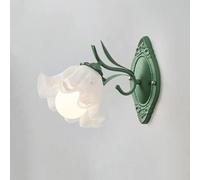 Nordic Glass Wall Light E27 Hardwire Wall Mount Sconce, Wrought Iron Art Deco Wall Lamp Modern 1 Light Wall Sconces for Living Room Bedroom Dining Room Hallway Sconces (Size :/1 Light