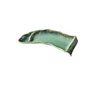 Nordic Home Creative Ceramic Strip Horno esmaltado exquisito plato de sushi - Plato de sushi verde