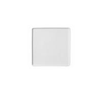 Nordic Home Creative - Plato cuadrado de cerámica blanco puro occidental de 8 pulgadas