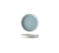 Nordic Home Creative Simple Exquisito Práctico Cuenco de Cerámica Anillo Anual Azul 20.3 cm Plato Profundo