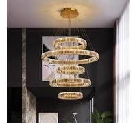 Nordic Home Decor Dining Pendant Lights Indoor Lighting Ceiling Lamp Hanging Light Chandelier Lamps for Living Room(9 Rings,Gold_Cold White)
