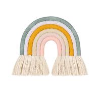Nordic Home - Tapiz de algodón tejido a mano con diseño de arco iris, adorable baby shower o impresionante regalo de cumpleaños, decoración del hogar, luces exteriores