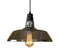 Nordic Industrial Style Pendant Lamp, Creative Hat-Shaped Glass Chandelier, Screw Ceiling Hanging Living Room Bedroom Bar Decoration Light Fixtures(Ash Grey)