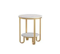 Nordic Iron Art Marble Side Table Light Small Coffee Table Net Red Creative Small Round Table Living Room Double Sofa Cor