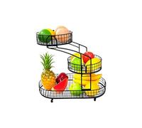 Nordic Iron - Bandeja extraíble para servir de 3 niveles, soporte de exhibición de frutas para cocina, encimera, decoración antideslizante