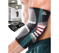 Nordic Lifting Codera (1 Par) Soporte y Compresión para Levantamiento de Pesas, Powerlifting, Cross-Training y Tenis - Codera de Neopreno de 5mm para Hombres y Mujeres 1 Año de Garantía