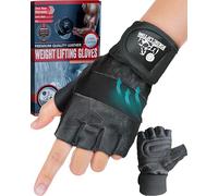 Nordic Lifting Guantes de Levantamiento de Pesas con muñequeras de 30 cm (12") para Crossfit, Levantamiento de Pesas, Fitness y Entrenamiento interdisciplinario - Lo Mejor para Hombres y Mujeres