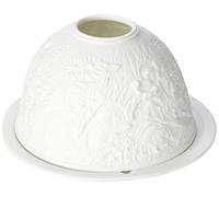 Nordic Light Nordic Lights-Pantalla, diseño de Cachorros, portavelas de té, Plato de Vela, Idea de Regalo de Encaje, Accesorios para Velas, Estampado Blanco, Talla única