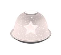 Nordic Light Shade | Estrella con Recorte Placa portavelas | Idea de Regalo de Encaje | Accesorios para Velas, Blanco, Talla única